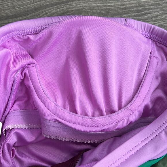 KATE SPADE One Piece Swimsuit XS Strapless Underwire Colorblock Beach Swimwear - Picture 4 of 8